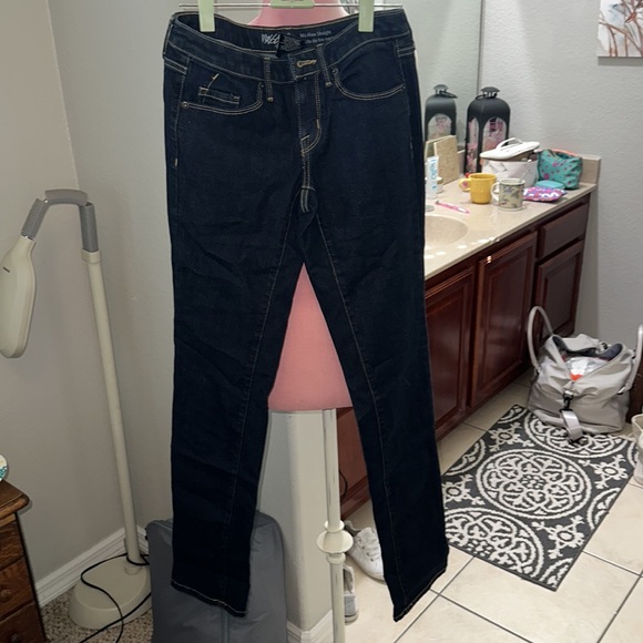 Mission Mid-Rise Straight Dark Wash Denim 00L - Picture 2 of 4